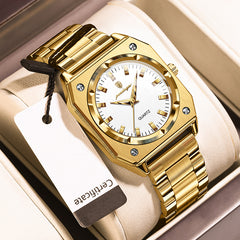 Swiss New ladies retro luminous square quartz watch