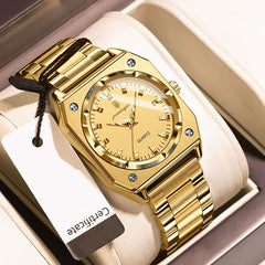 Swiss New ladies retro luminous square quartz watch
