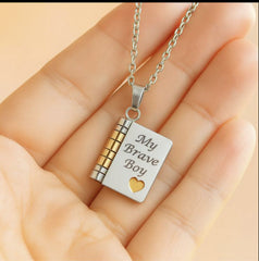Personalized Book Necklace – Meaningful Gift for Mom, Son, Daughter, Sister & Couples
