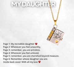 Personalized Book Necklace – Meaningful Gift for Mom, Son, Daughter, Sister & Couples