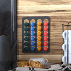 Coffee capsule rack stainless steel wall mounted