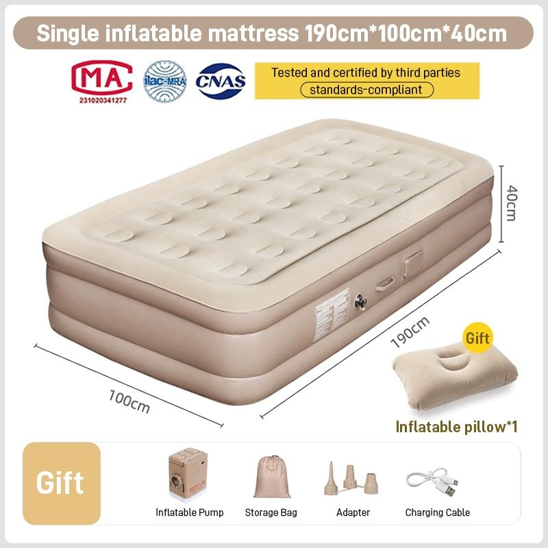 Thickened inflatable air bed (free pillow + air pump)