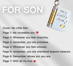 Personalized Book Necklace – Meaningful Gift for Mom, Son, Daughter, Sister & Couples