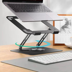 360° Rotating Adjustable Laptop & Tablet Stand – Foldable, Fits 10–17" Devices