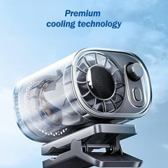 ❄️ 360° Rotating Clip Fan with LED Display – USB Rechargeable, 100 Speeds, Quiet & Portable