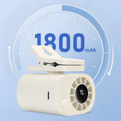 ❄️ 360° Rotating Clip Fan with LED Display – USB Rechargeable, 100 Speeds, Quiet & Portable