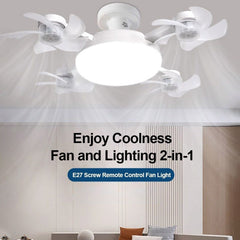 Foldable Ceiling Fan Light 60W Remote Contro 3-Color Dimming